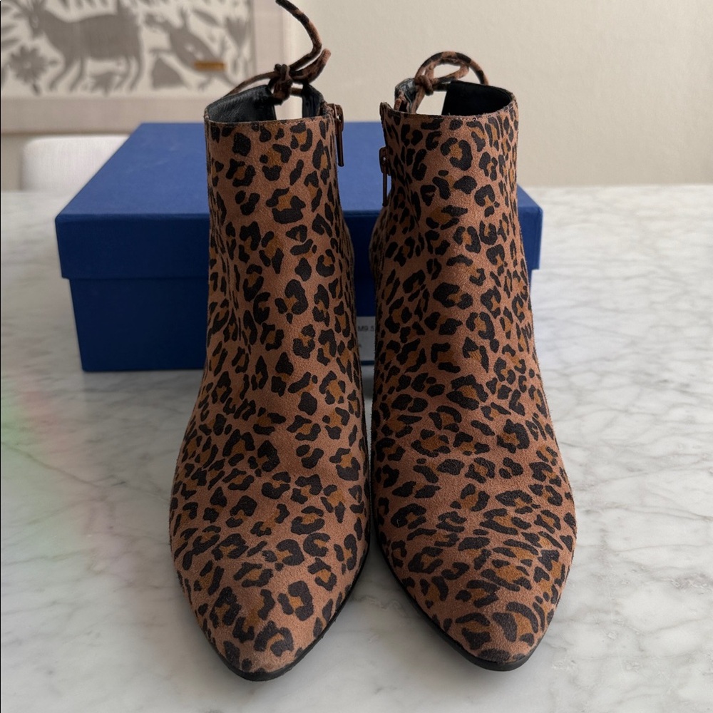 Stuart Weitzman Lofty Camel Brown Leopard Cheetah… - image 2